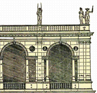 Serlienne : détail d'un dessin de Quattro Libri dell'Architettura de Palladio.