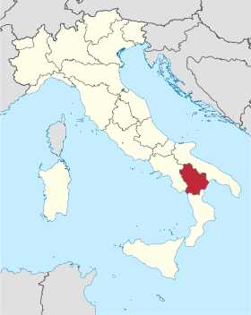 Mapa a pakabirukan ti Basilicata