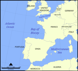 Bay of Biscay map