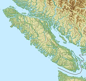 Map showing the location of Horne Lake Caves Provincial Park