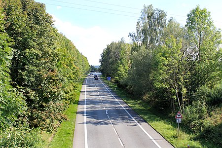 Route n° 35 au nord de Cerekvice nad Loučnou.