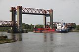 De Spijkenisserbrug in geopende toestand