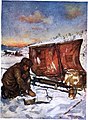 ’Illustration of Ice Fishing in Norway’, painting by Nico Wilhelm Jungmann, 1904