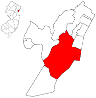 Vị trí của Jersey City trong quận Hudson