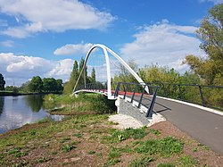 Lávka cyklostezky v úseku mezi Hradcem Králové a Vysokou nad Labem