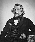 Louis Jacques Mandé Daguerre, 1844, französischer Maler und Erfinder eines fotografischen Verfahrens, der Daguerreotypie.