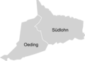 Situering Ortsteile van Südlohn