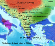 A map of the Bulgarian Empire in the late 7th and 8th centuries