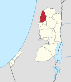 Location of Tulkarm Governorate