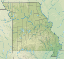 Location of Fellows Lake in Missouri, USA.