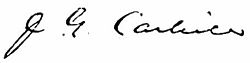 John Griffin Carlisles signatur