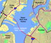 Map of the proposed Cross Harbor tunnel