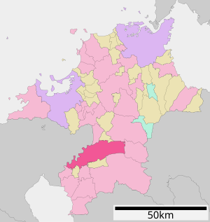 Lage Kurumes in der Präfektur