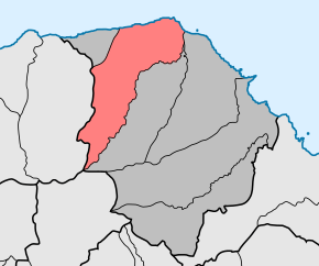 Localização no município de Santana