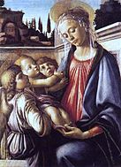 Madonna and Child and Two Angels by Botticelli. c. 1470