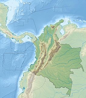 Map showing the location of Cueva de los Guácharos