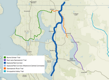 Eastside Rail Corridor map