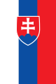 Verticale variatie van de vlag van Slowakije.