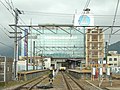 富士吉田站當時的車站構內（2010年10月24日）