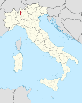 Poloha provincie Lecco v rámci Talianska (klikacia mapa)