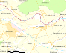 Mapa obce Saint-Venant