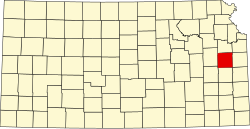 Karte von Franklin County innerhalb von Kansas