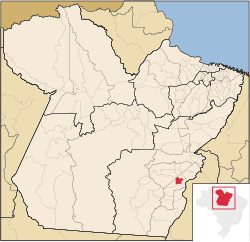 Localização de Sapucaia no Pará