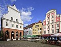 Det gamle rådhus og huse i Stettin, Polen