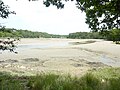 La partie amont de la ria du Bélon à marée basse vue depuis l'anse de Kertanguy (en Moëlan-sur-Mer).