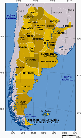 Karta Argentinskih provincija