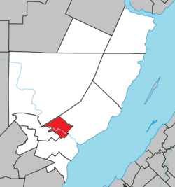 Location within Charlevoix-Est RCM