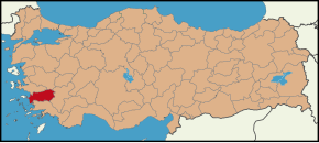 Aydın (provinca) na zemljevidu