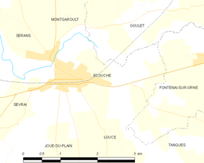 Poziția localității Écouché