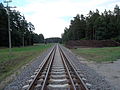 splot torów 1520 i 1435 mm na odcinku Rail Baltica Mockava-Szostaków na Litwie