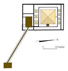 Plan van het Piramidecomplex te Dashur