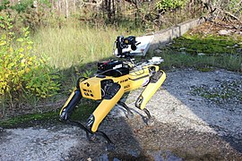 Detector de radiació basat en YanDavos CZT muntat al robot quadrípede SPOT de Boston Dynamics, desplegat a la zona d'exclusió nuclear de Txernòbil