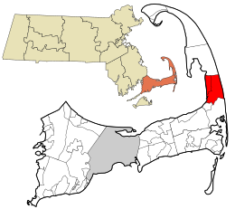 Location in Barnstable County and the state of Massachusetts.