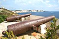 Os canhões do forte de Bonifacio.