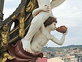 Polena del Neptune, utilizzato per gli esterni del film Pirati, all'àncora nel porto antico di Genova.