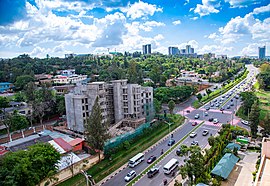 High Angle View Of Kigali City Street on November 29, 2018. Emmanuel Kwizera