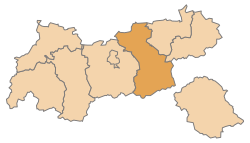 Locatie van het district Schwaz