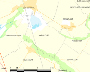 Poziția localității Variscourt