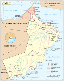 Kaart van Oman