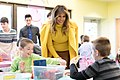 Melania Trump vierailemassa Cincinnatin lastensairaalalla helmikuussa 2018.