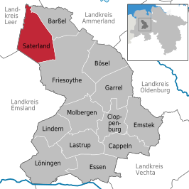 Kaart van Saterland