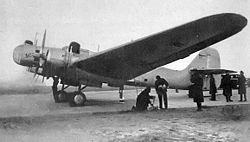 Die ANT-37 bei der Vorbereitung zum Rekordflug am 24. September 1938