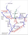 Canal de Nancy sur la carte des voies navigables de la région Est.