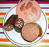 Bierschinken, Leberwurst a Blutwurst