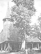The bygone wooden church from Peștere