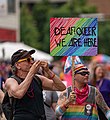 'Deaf and Queer, We Are Here' sign, 2018